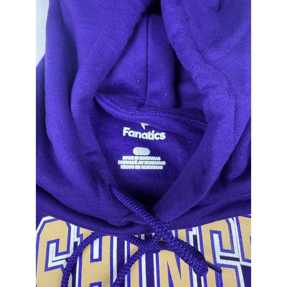 Fanatics Hoodie Large Purple Washington Huskies NCAA Pullover Sweatshirt NWT - Picture 2 of 5